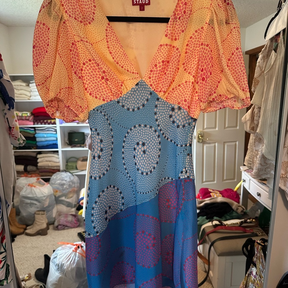 Staud Multicolor Swirl Dress